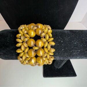 Wooden Boho Beaded Stretch Bracelet